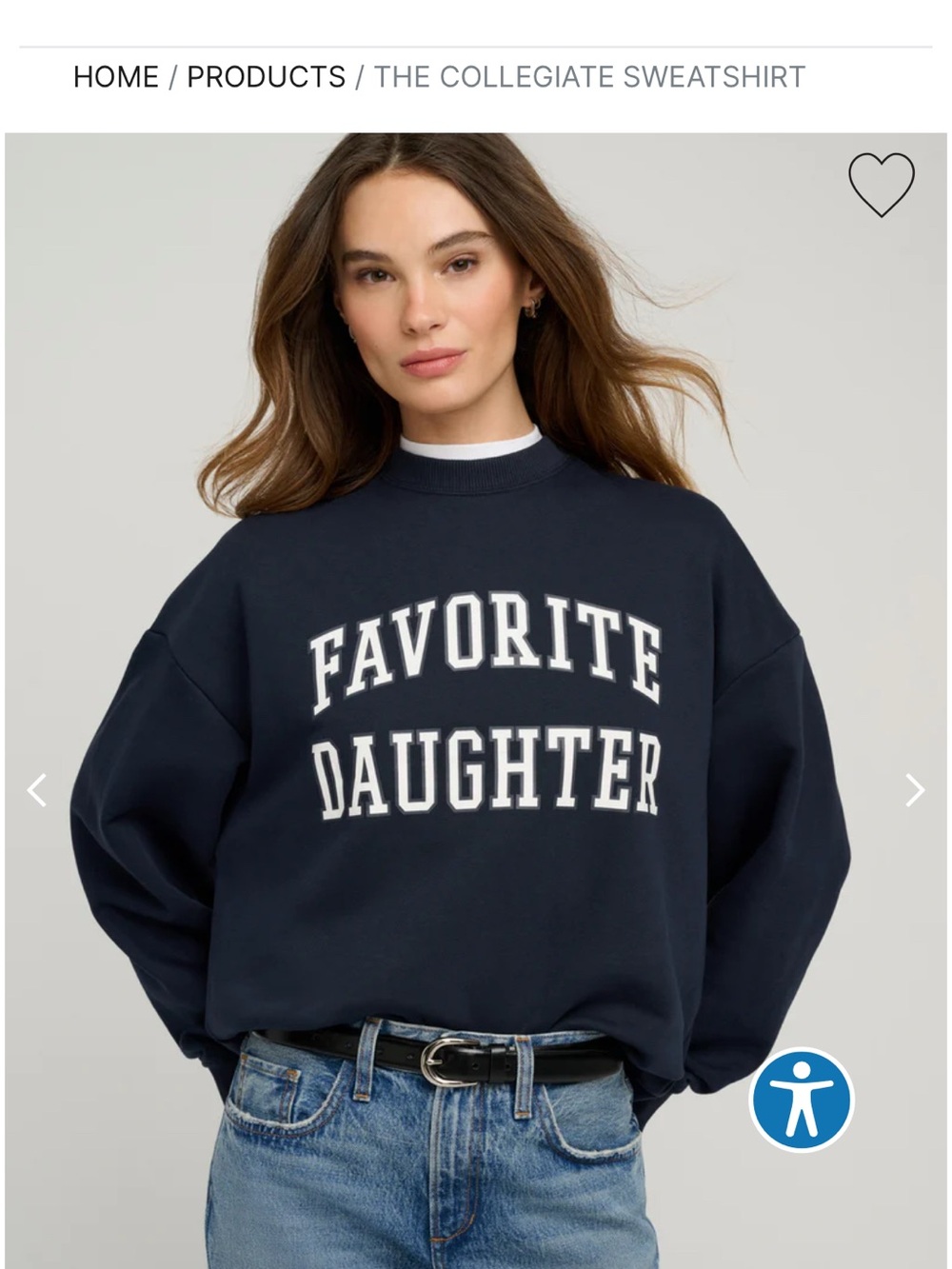 Favorite Daughter collegiate sweatshirt Navy